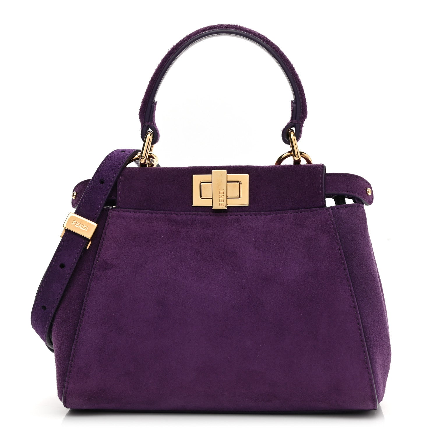 Fendi Chamois XS Peekaboo Iconic Satchel Viola Plus 1 of 11