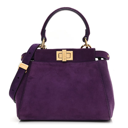 Fendi Chamois XS Peekaboo Iconic Satchel Viola Plus 1 of 11