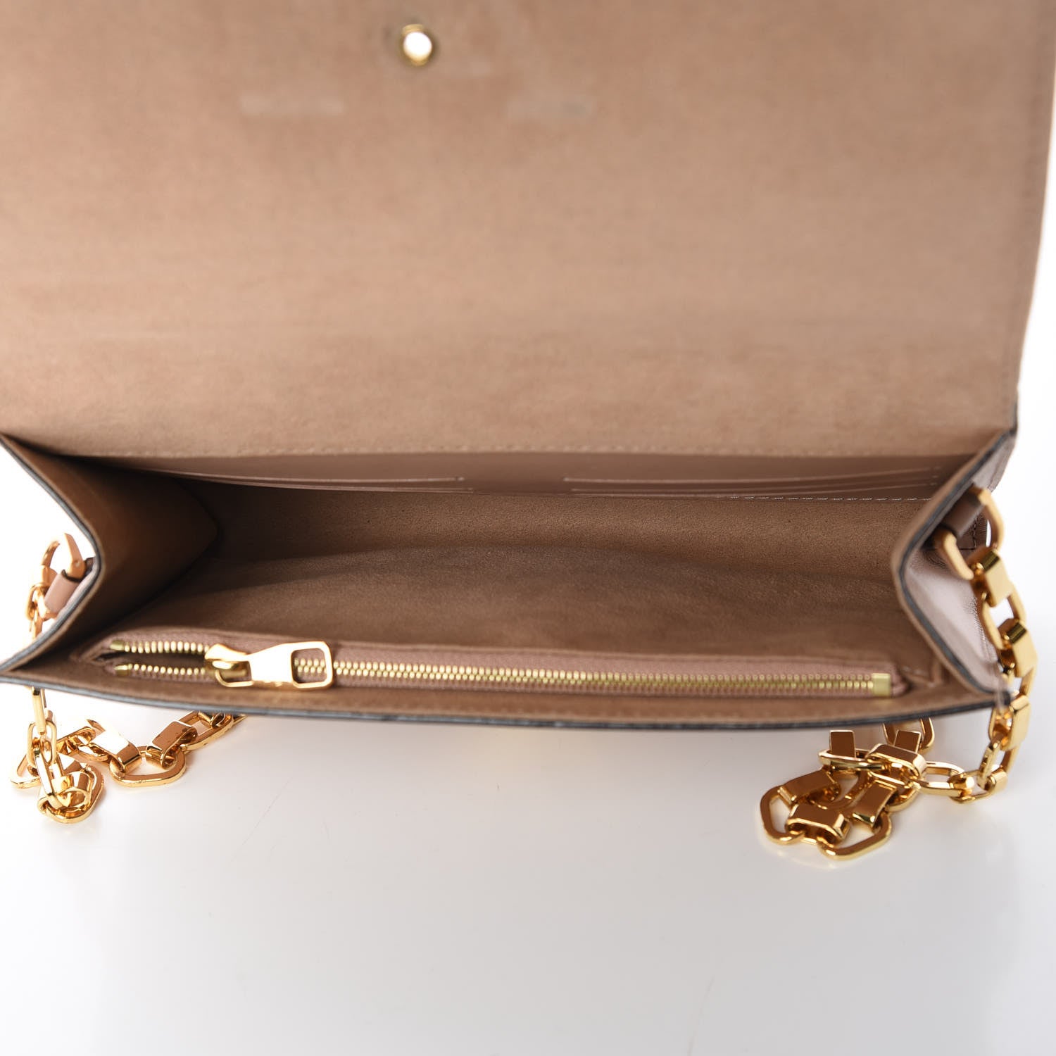 Louis Vuitton Calfskin Chain Louise MM Nude 8 of 10