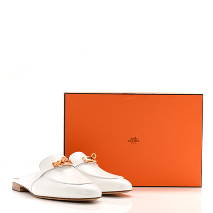 Hermes Calfskin Oz Mules 39.5 White 12 of 12