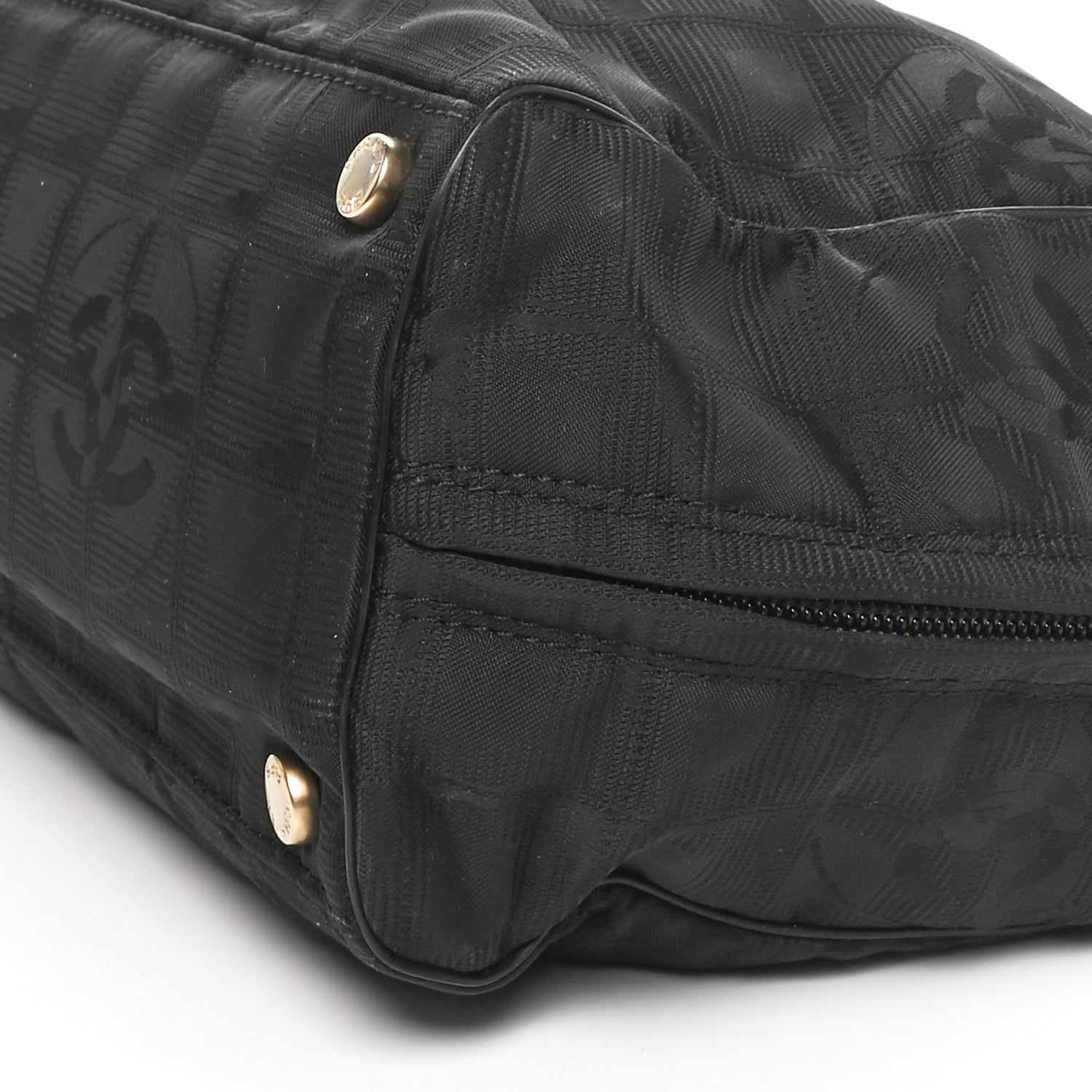 Chanel Nylon Medium Travel Tote Black 10 of 12