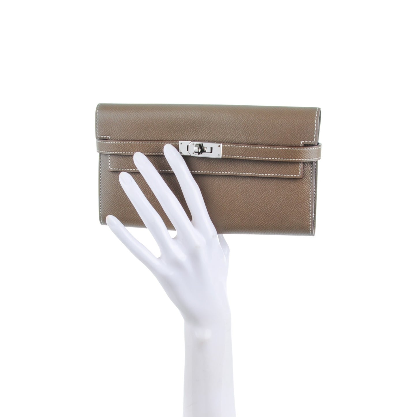 Epsom Kelly Longue Wallet Etoupe