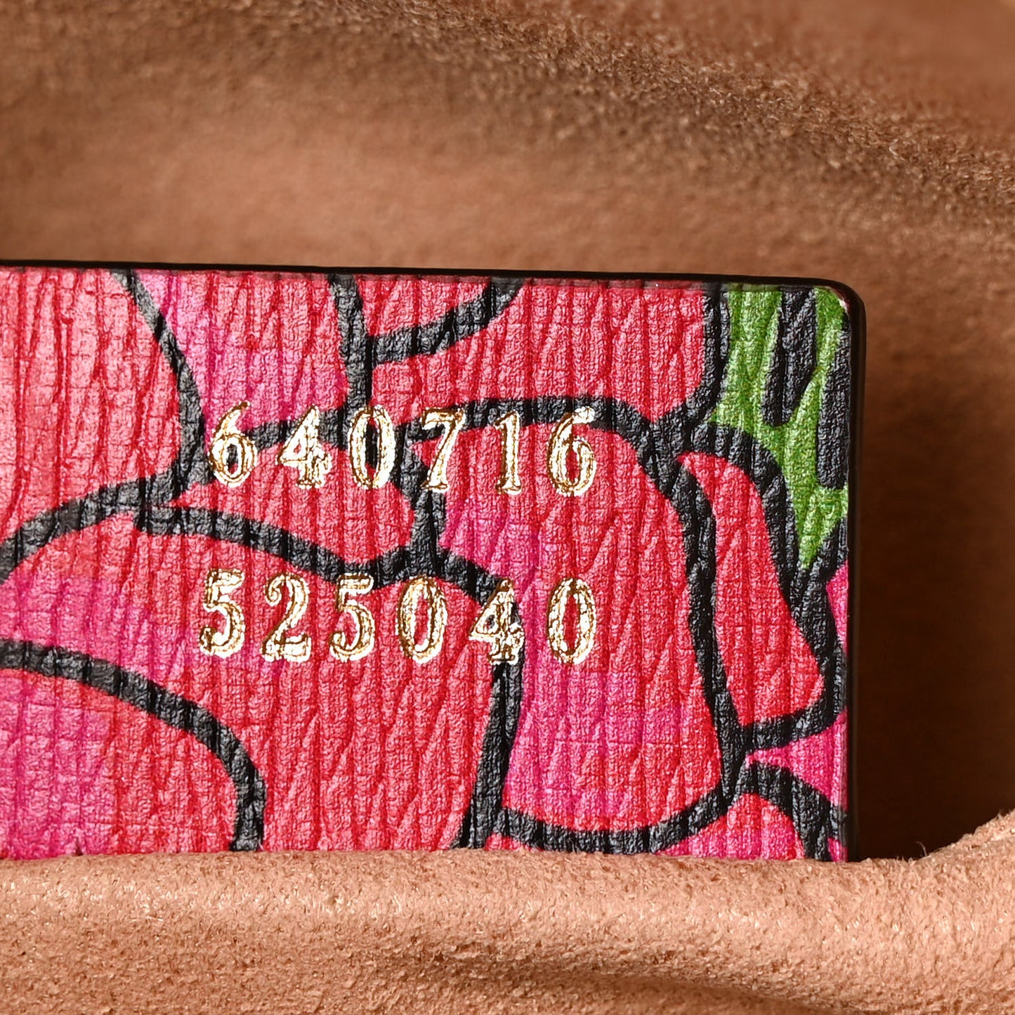 X KEN SCOTT Textured Calfskin Pomponica Print Mini Horsebit 1955 Top Handle Bag Multicolor Fuxia Pompom