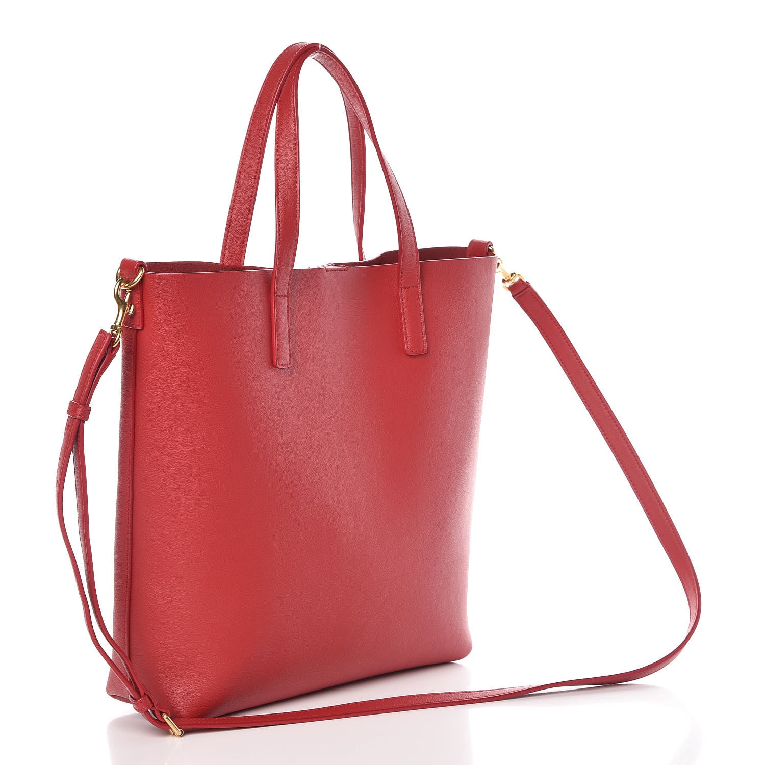 Saint Laurent Calfskin Toy Shopping Tote Rouge Eros 3 of 10