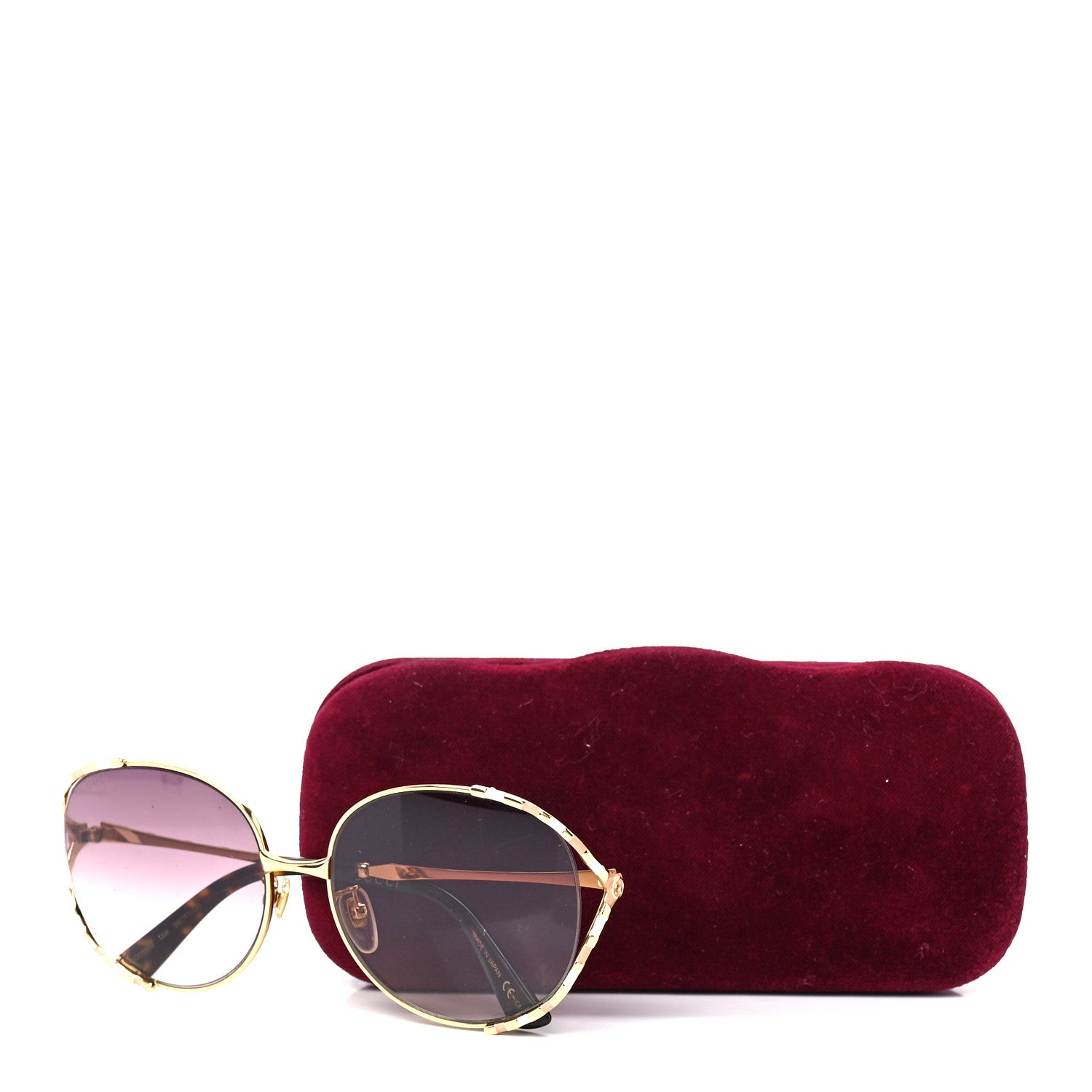 Gucci Metal Round Frame GG0595S Sunglasses Gold Brown 8 of 8