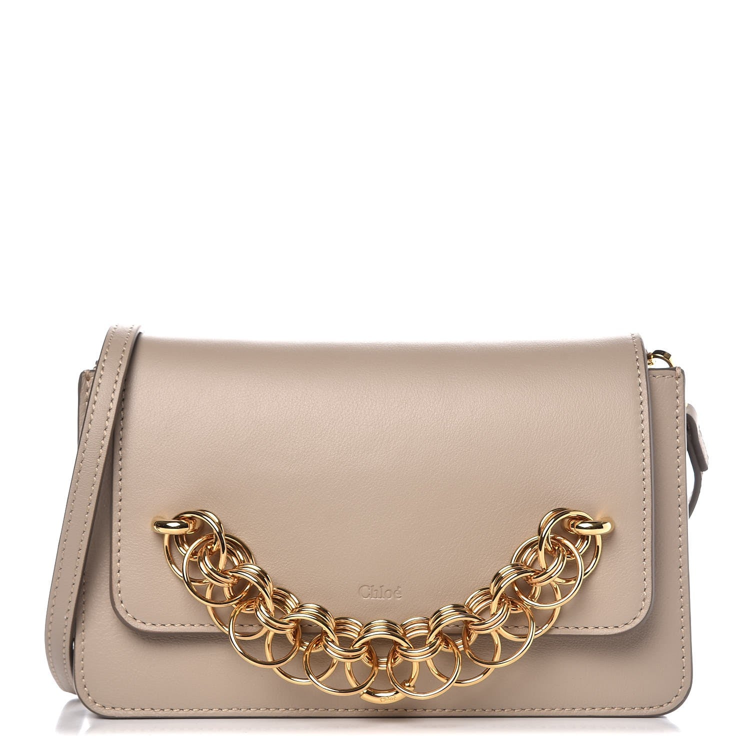 Chloe Calfskin Drew Bijou Clutch Pastel Grey 1 of 7