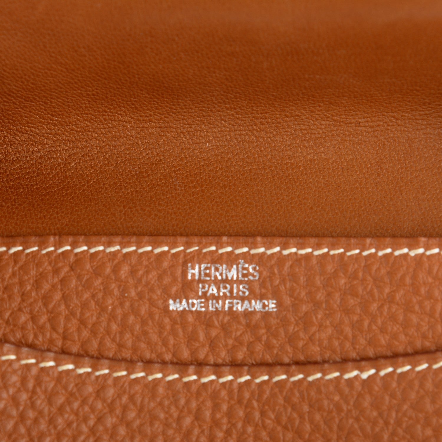 Hermes Togo Dogon Card Case Key Holder Gold 6 of 6