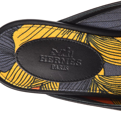 Hermes Goatskin Oz Mules 37 Black 7 of 12