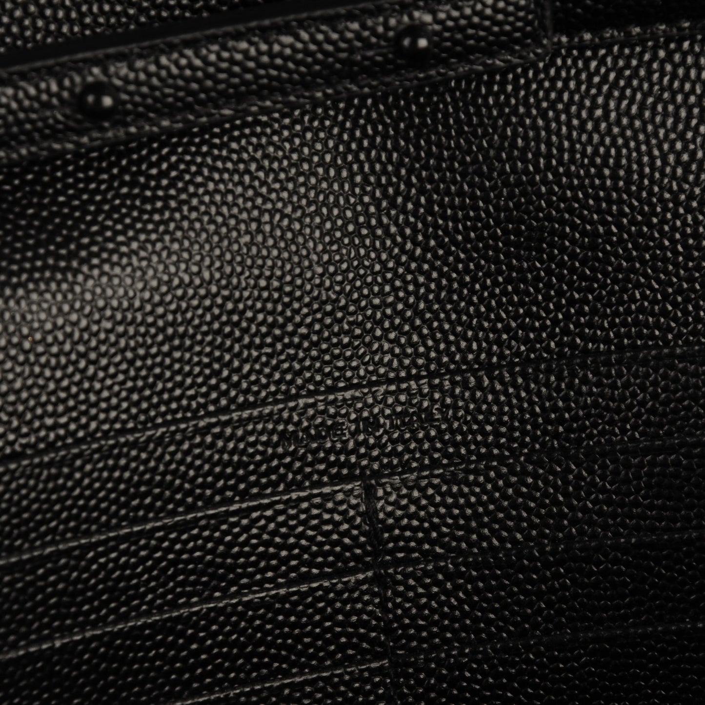 Grain De Poudre Matelasse Chevron Monogram Chain Wallet Black