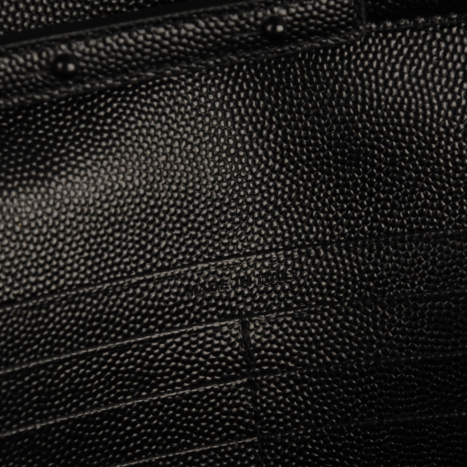 Saint Laurent Grain De Poudre Matelasse Chevron Monogram Chain Wallet Black 8 of 8