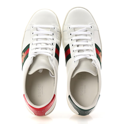 Gucci Calfskin Ayers Bee Embroidered Womens Ace Sneakers 36 White Green 2 of 11