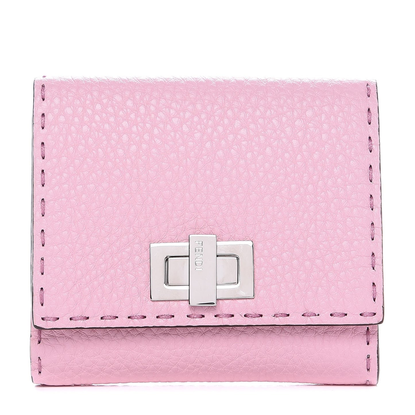 Cuoio Romano Selleria Peekaboo Compact Wallet Acquerello