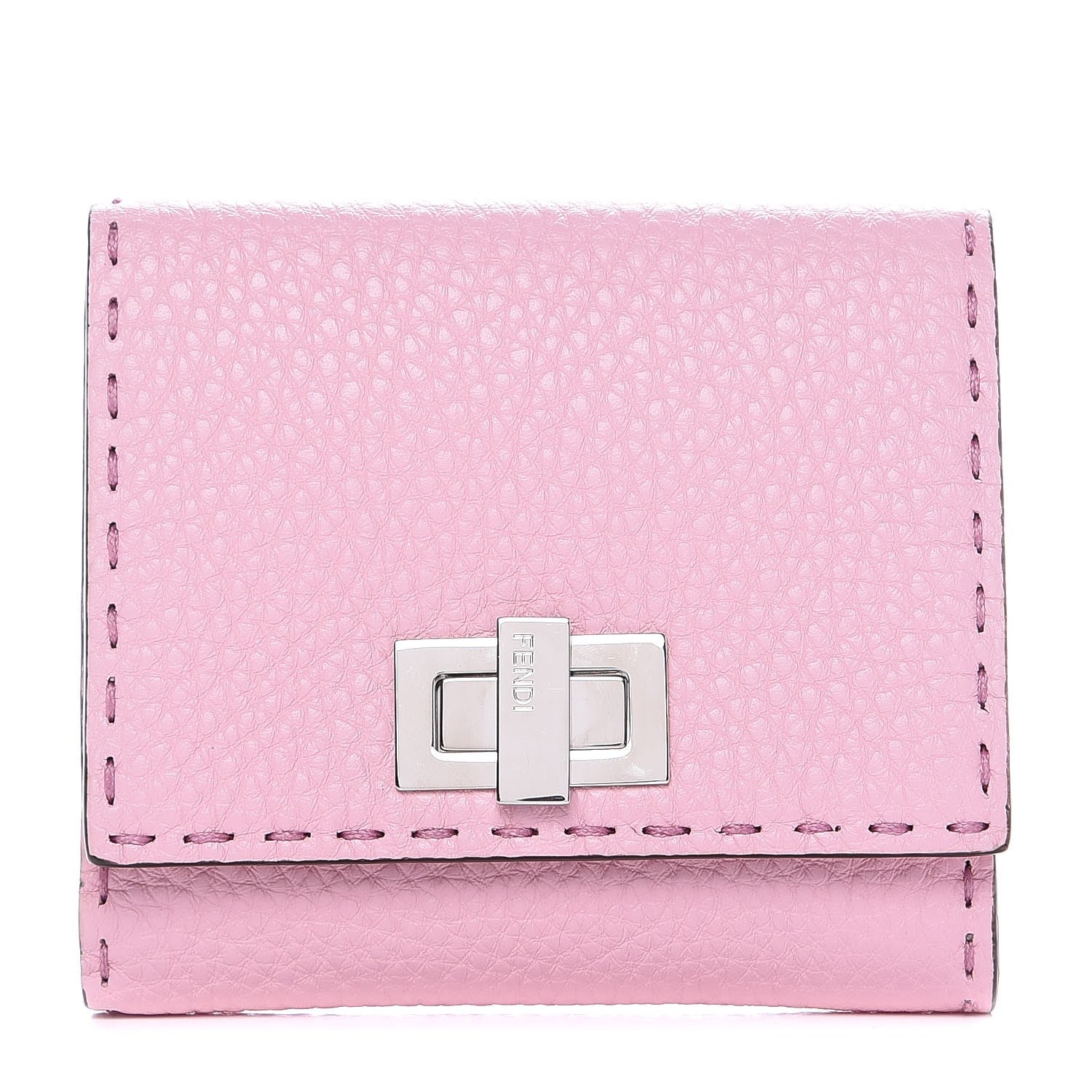 Fendi Cuoio Romano Selleria Peekaboo Compact Wallet Acquerello 1 of 8