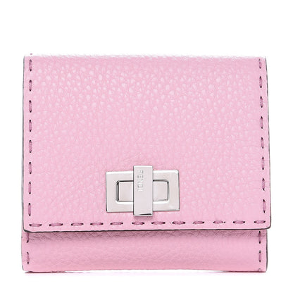 Fendi Cuoio Romano Selleria Peekaboo Compact Wallet Acquerello 1 of 8