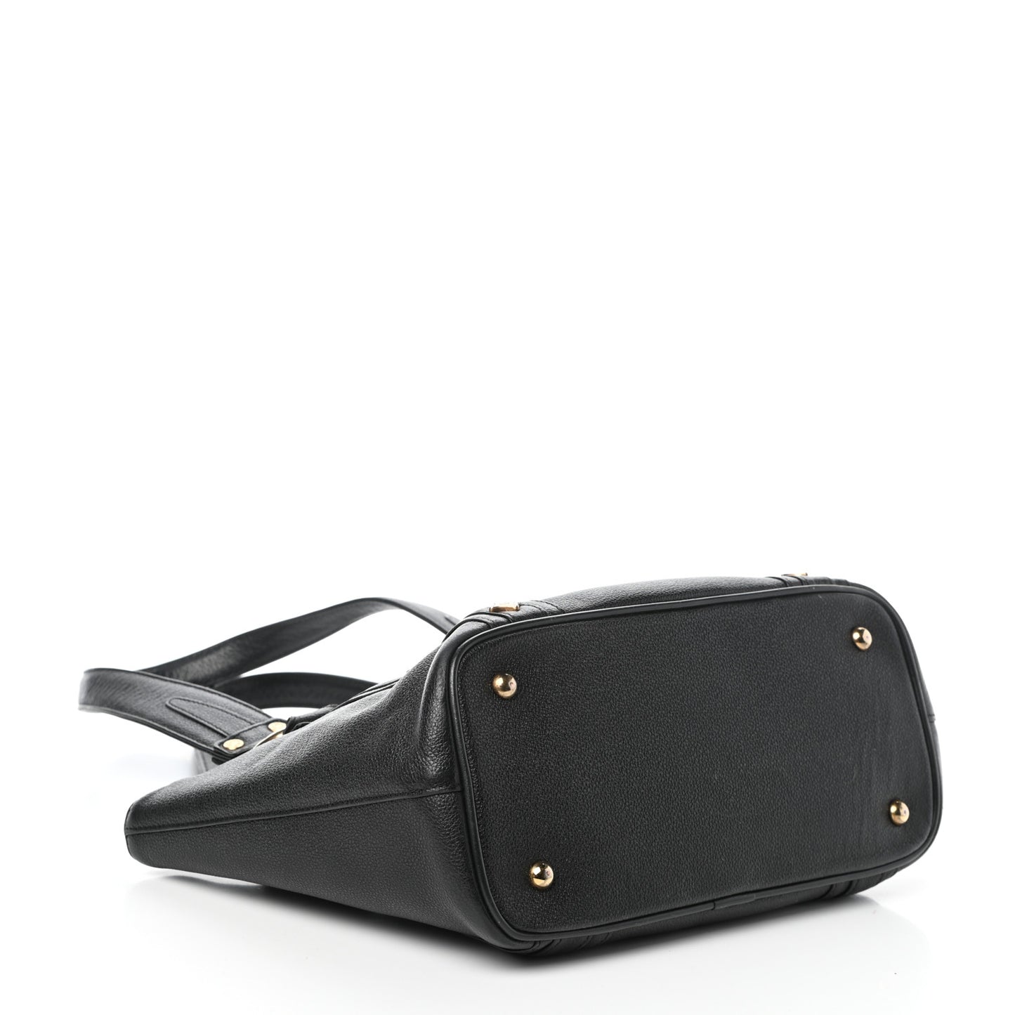 Grained Calfskin Mini Tote Black