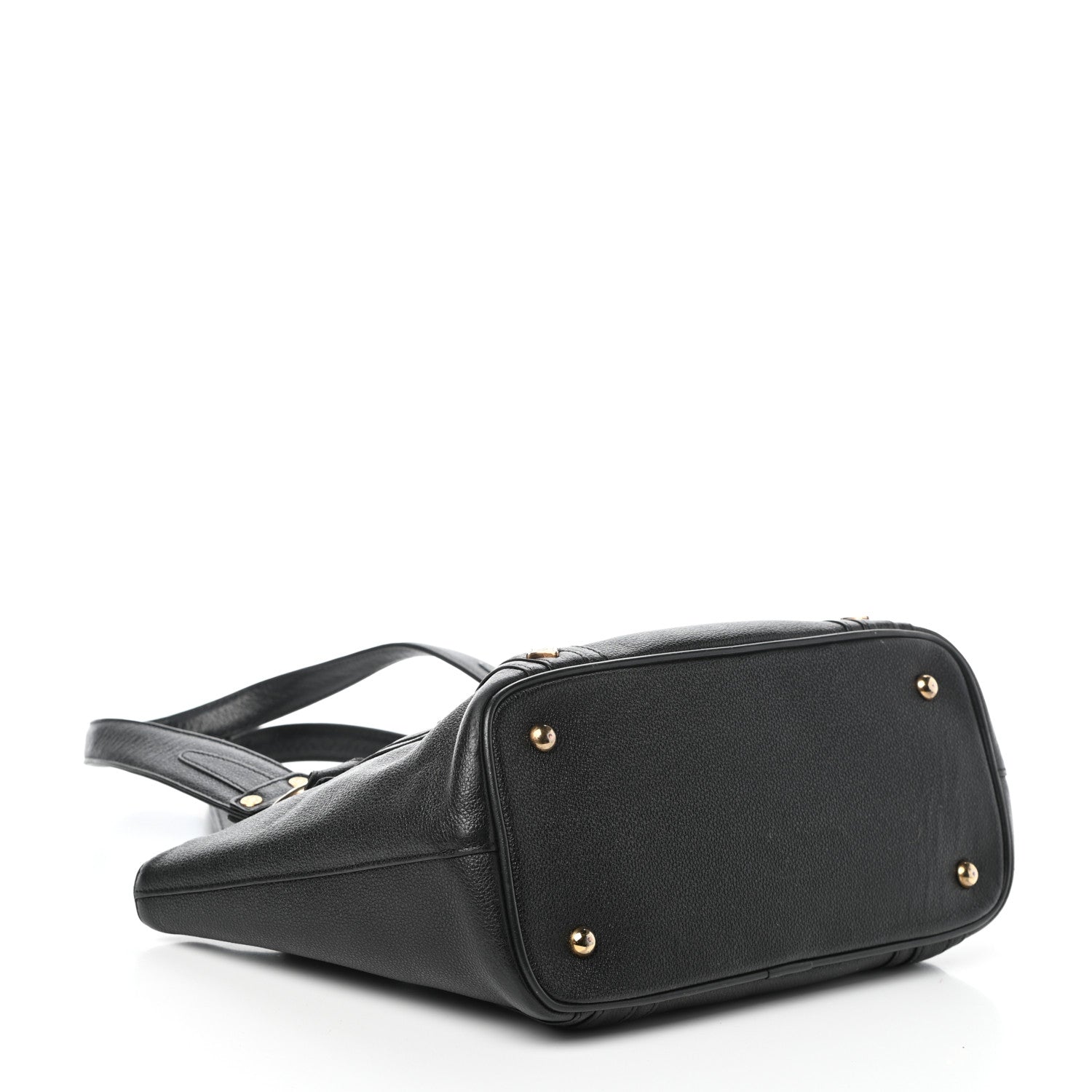 MCM Grained Calfskin Mini Tote Black 4 of 9