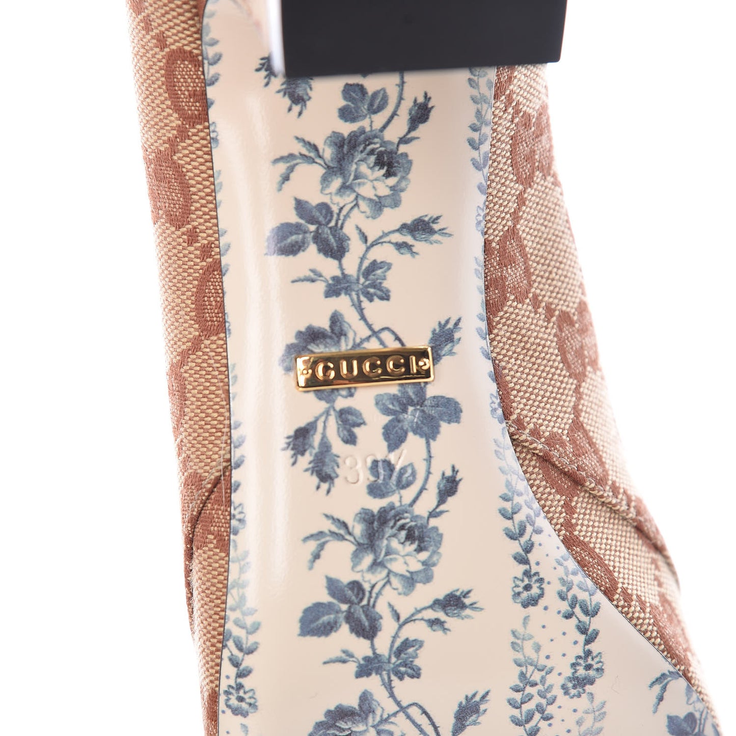 Monogram GG Victoire 55mm Loafer Pumps 39.5 Beige Ruggine