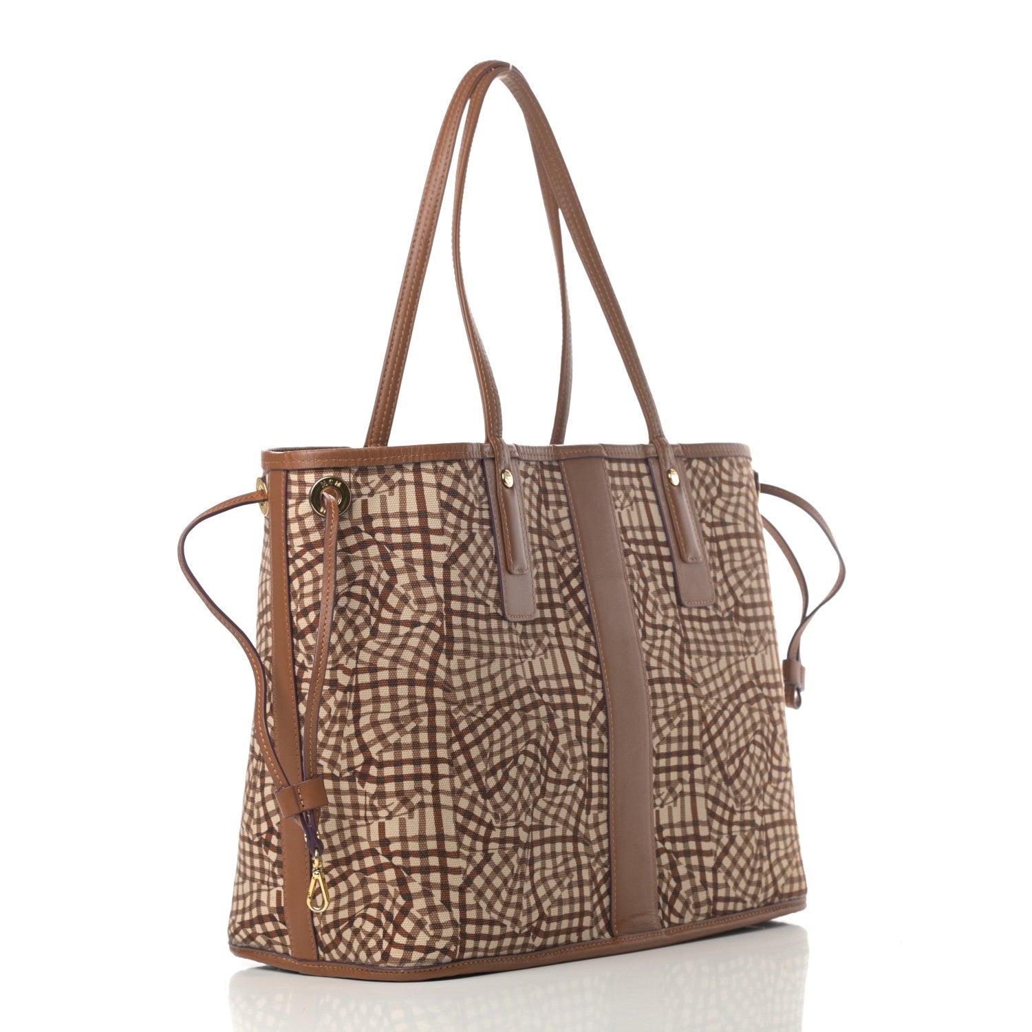 MCM Visetos Medium Liz Reversible Shopper Tote Cognac 6 of 21