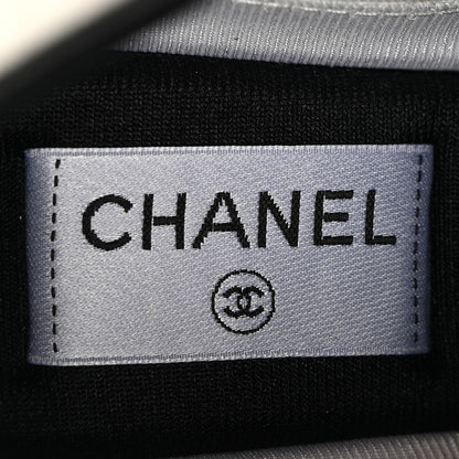 Chanel Nylon Suede Calfskin Womens Sneakers 38 White Grey 7 of 10