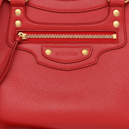 Balenciaga Grained Calfskin Neo Classic Gold Hardware S City Medium Red 8 of 10