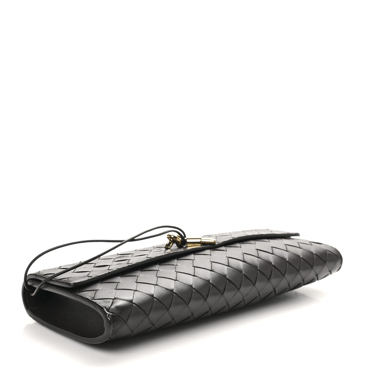 Nappa Intrecciato Long Andiamo Top Handle Clutch Fondant