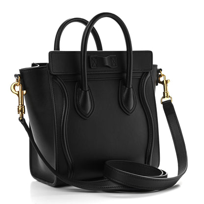 Celine Smooth Calfskin Nano Luggage Black 3 of 11