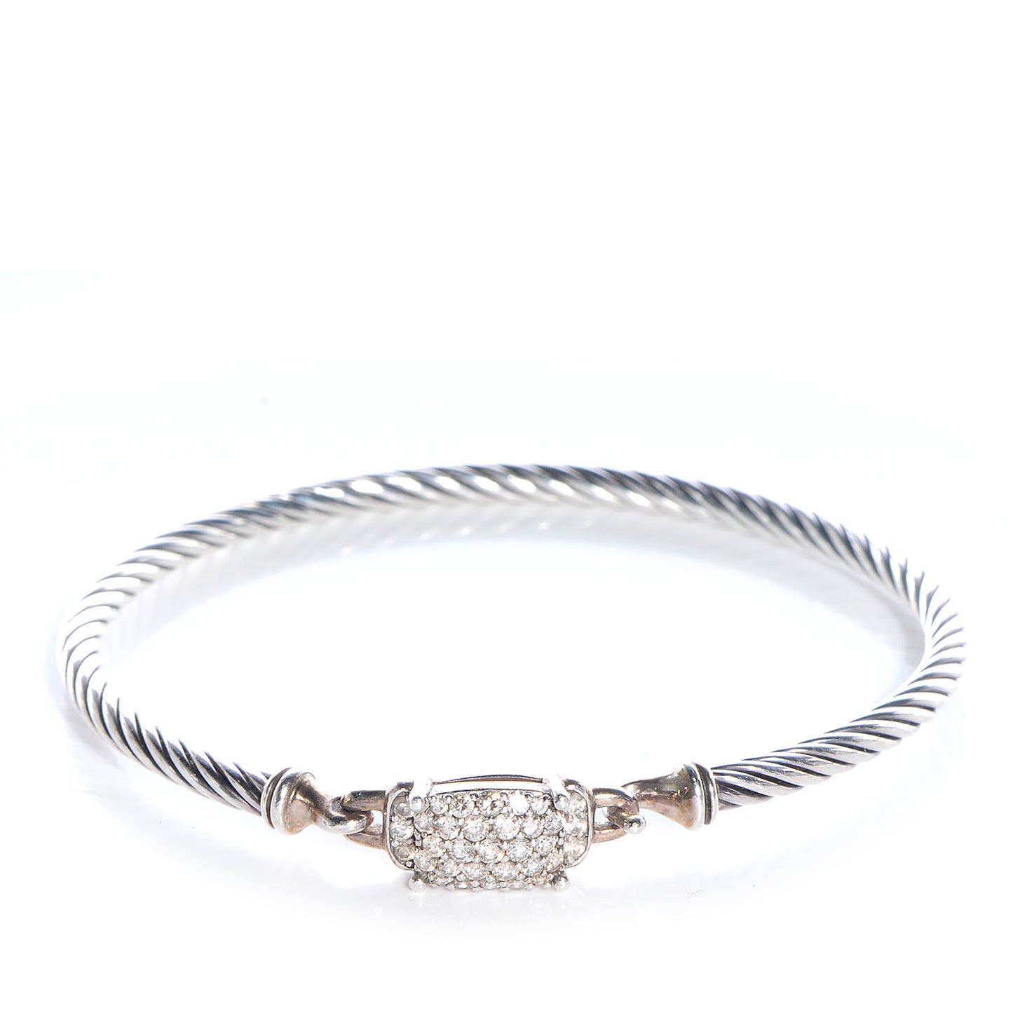 Sterling Silver Diamond 3mm Small Wheaton Bracelet