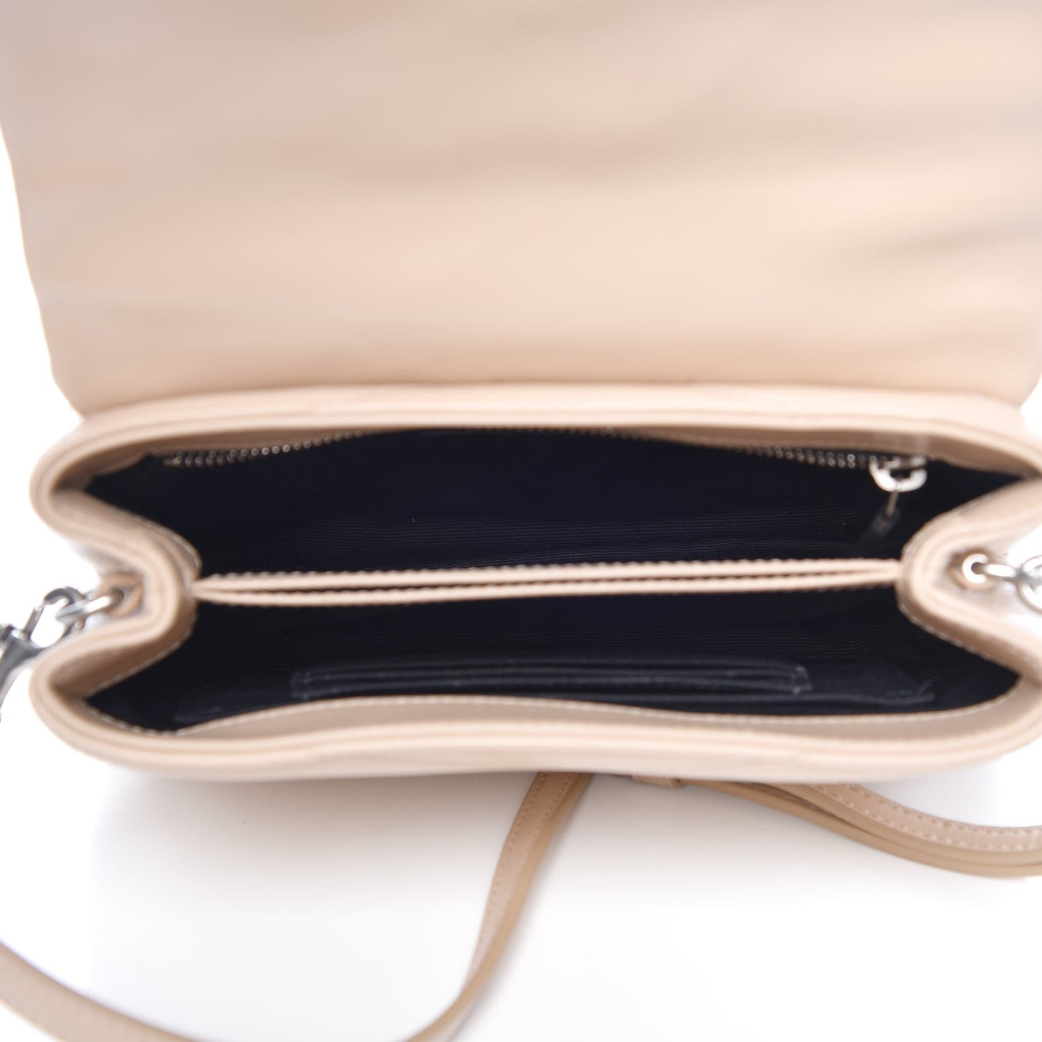 Saint Laurent Calfskin Y Quilted Monogram Toy Loulou Satchel Nude Powder 5 of 7