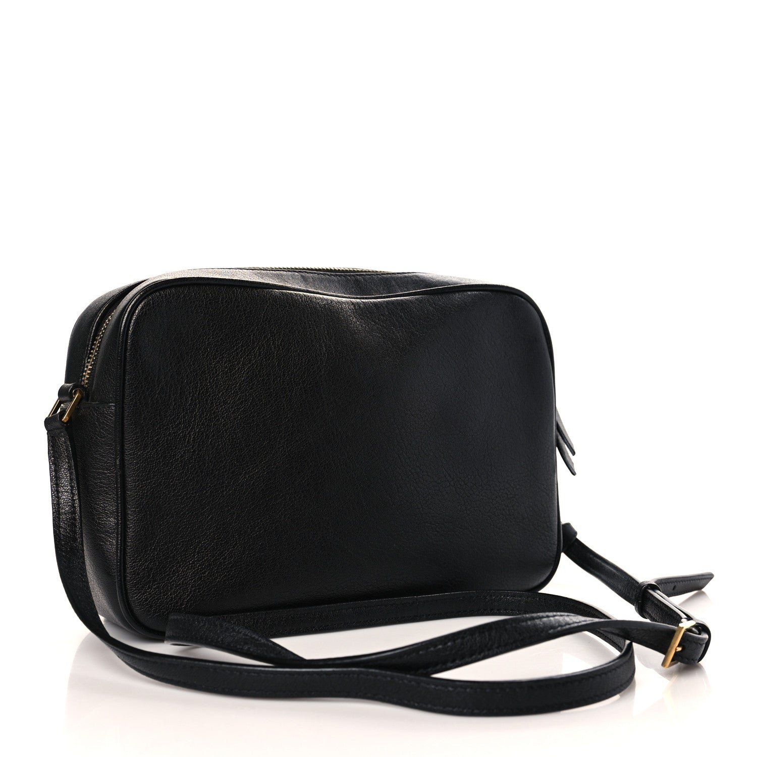 Saint Laurent Grained Lambskin Monogram Lou Camera Bag Black 3 of 9