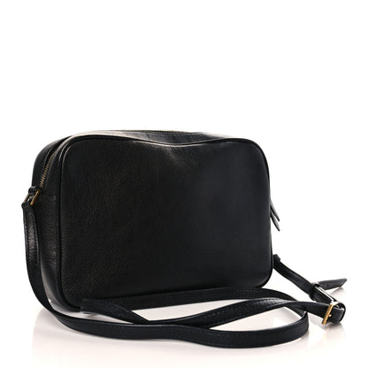 Saint Laurent Grained Lambskin Monogram Lou Camera Bag Black 3 of 9