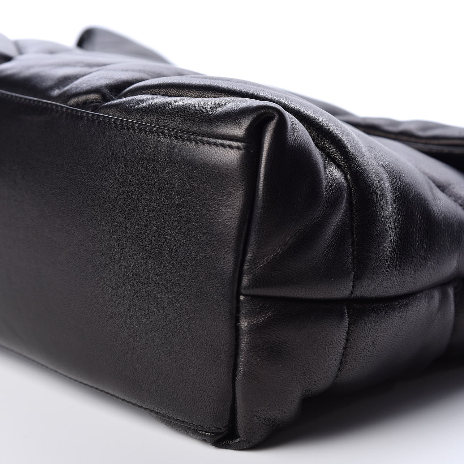 Saint Laurent Lambskin Quilted Medium Loulou Puffer Monogram Chain Satchel Black 6 of 10