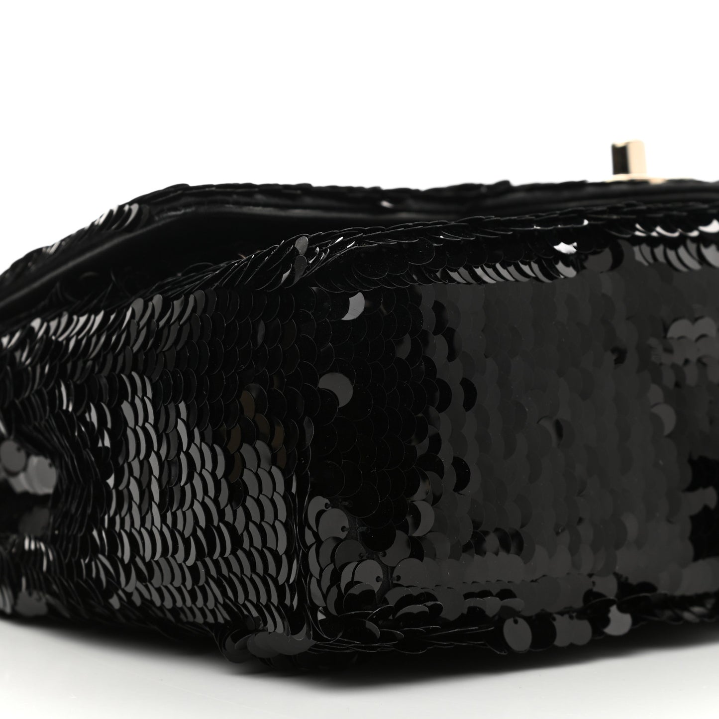 Sequin Medium Single Flap Black