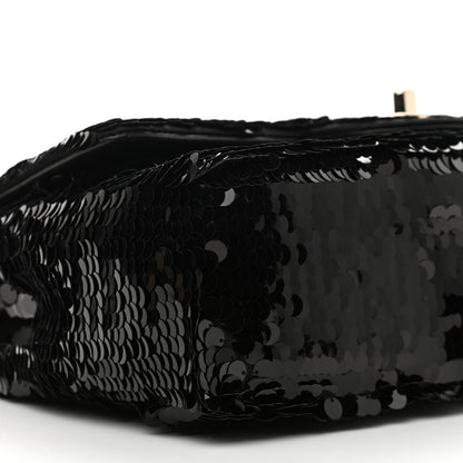 Chanel Sequin Medium Single Flap Black 9 of 10