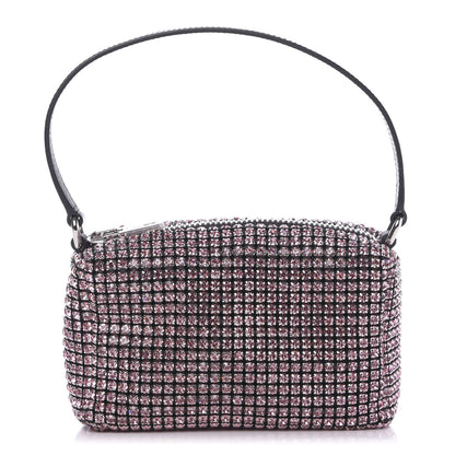Alexander Wang Mesh Crystal Rhinestone Mini Heiress Pouch Pink 1 of 10
