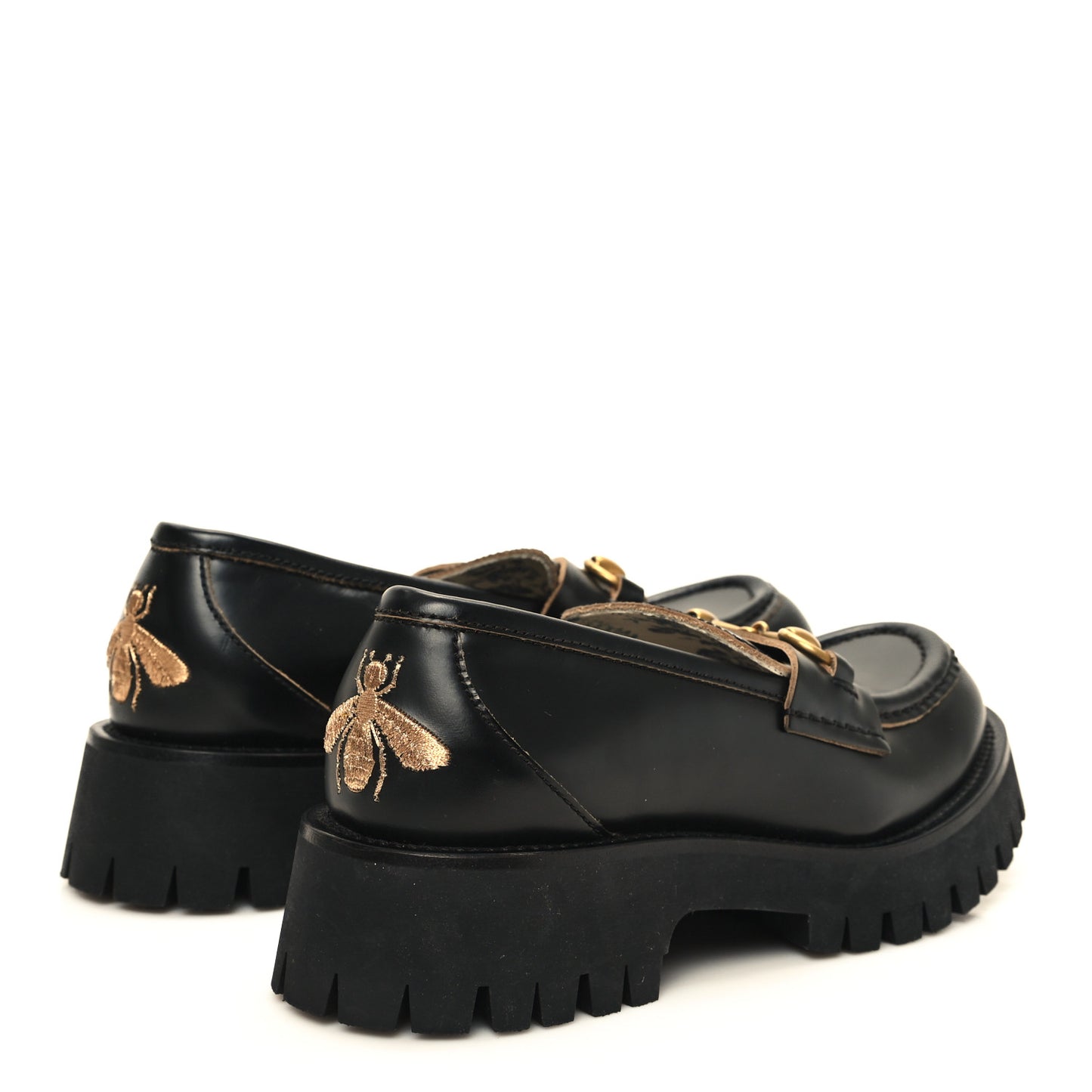 Cordovan Lux Womens Harald Horsebit 25mm Platform Loafers 36 38 Black