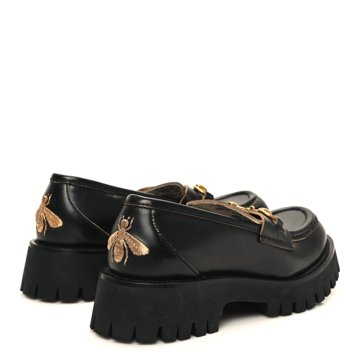 Gucci Cordovan Lux Womens Harald Horsebit 25mm Platform Loafers 36 38 Black 5 of 9