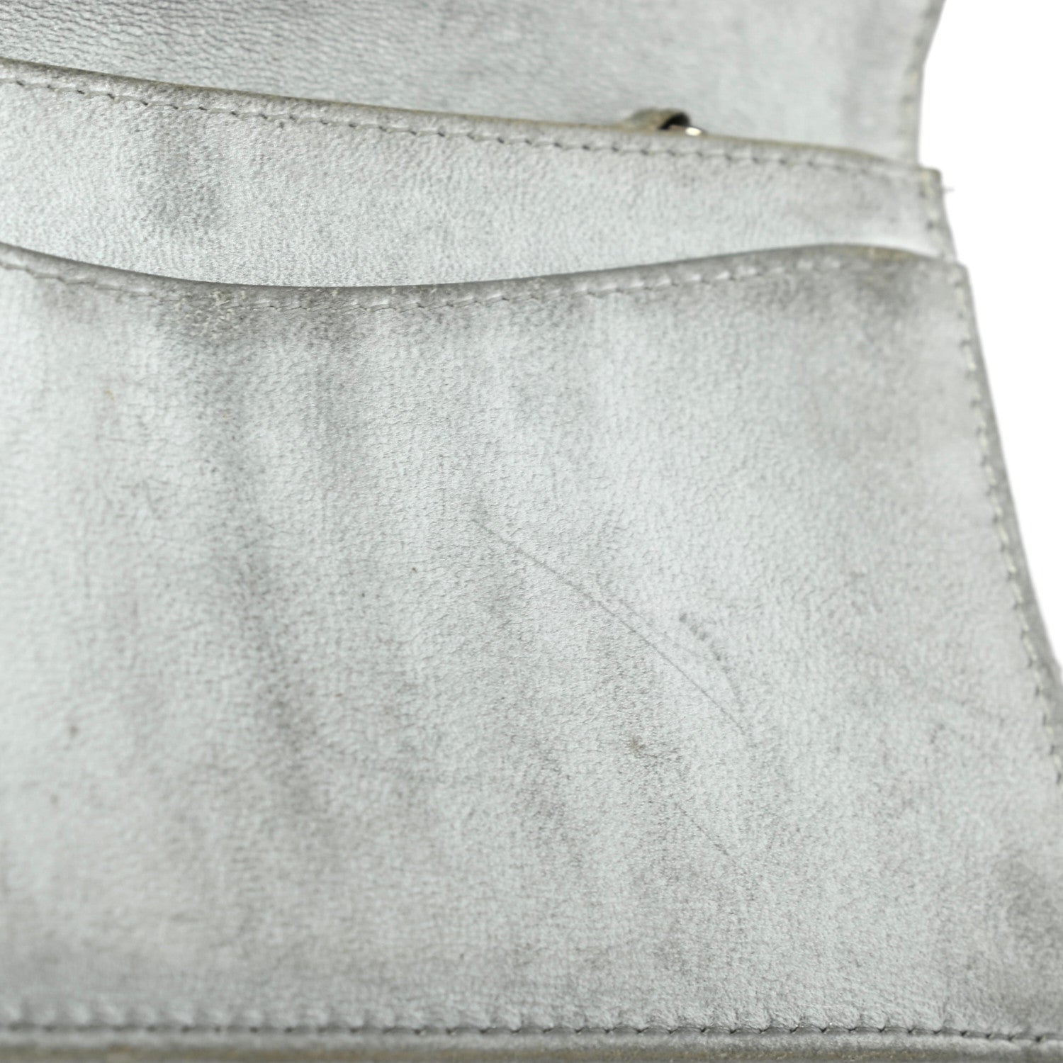 Chanel Metallic Lambskin Quilted Yen Wallet Silver 9 of 16