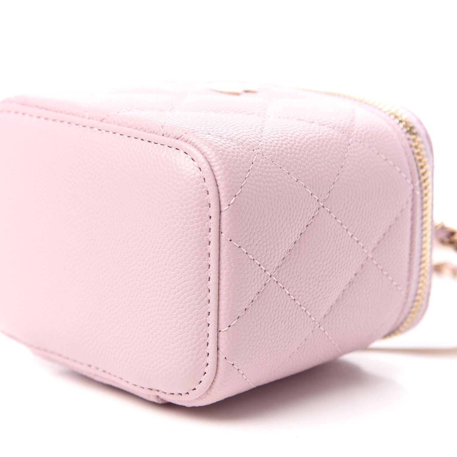 Chanel Caviar Quilted Mini Vanity Case With Chain Light Pink 7 of 11
