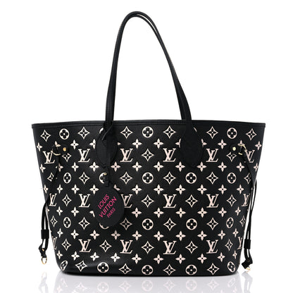 Louis Vuitton Empreinte Spring In The City Neverfull MM Black White Pink 3 of 9