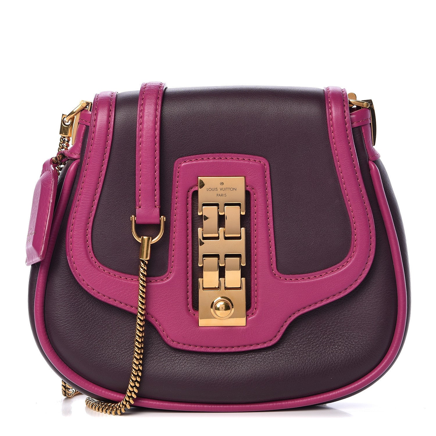 Louis Vuitton Cuir Art Deco Trapeze Prune Cyclamen 1 of 9
