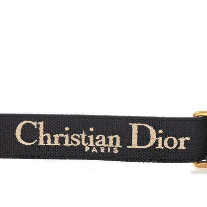 Christian Dior Canvas Embroidered Shoulder Strap Blue 3 of 6
