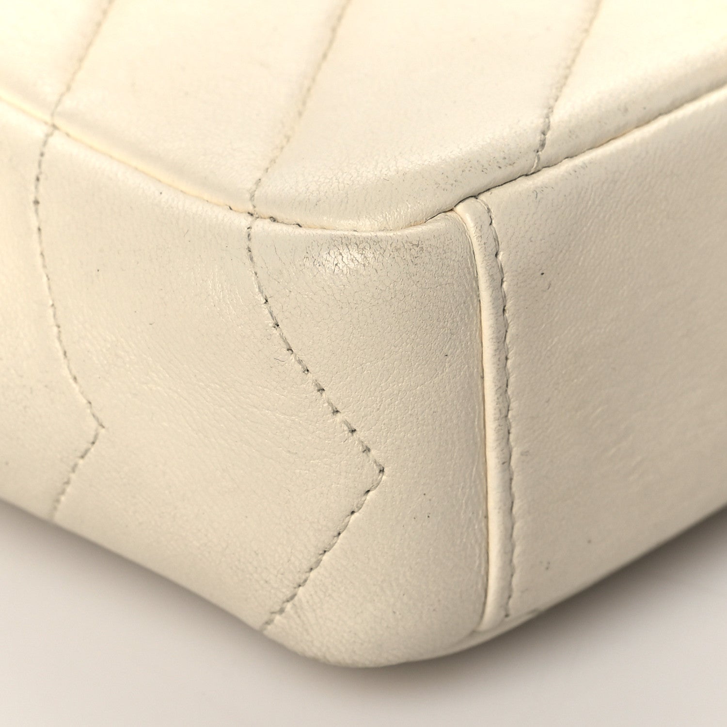 Chanel Lambskin Chevron Mini Coco Envelope Flap White 9 of 16