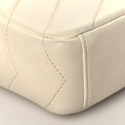 Chanel Lambskin Chevron Mini Coco Envelope Flap White 9 of 16