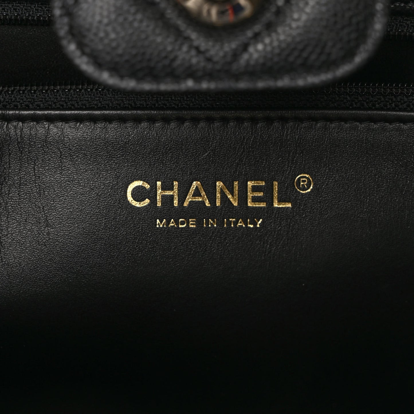 Caviar Quilted Large Shopping Tote Black