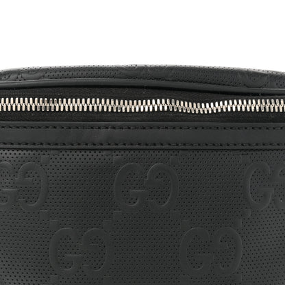Gucci Calfskin GG Tennis Embossed Belt Bag Black 8 of 12