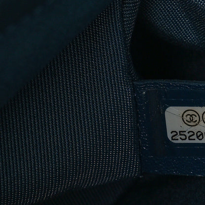 Chanel Caviar Chevron Quilted Medium Boy Flap Blue 7 of 10