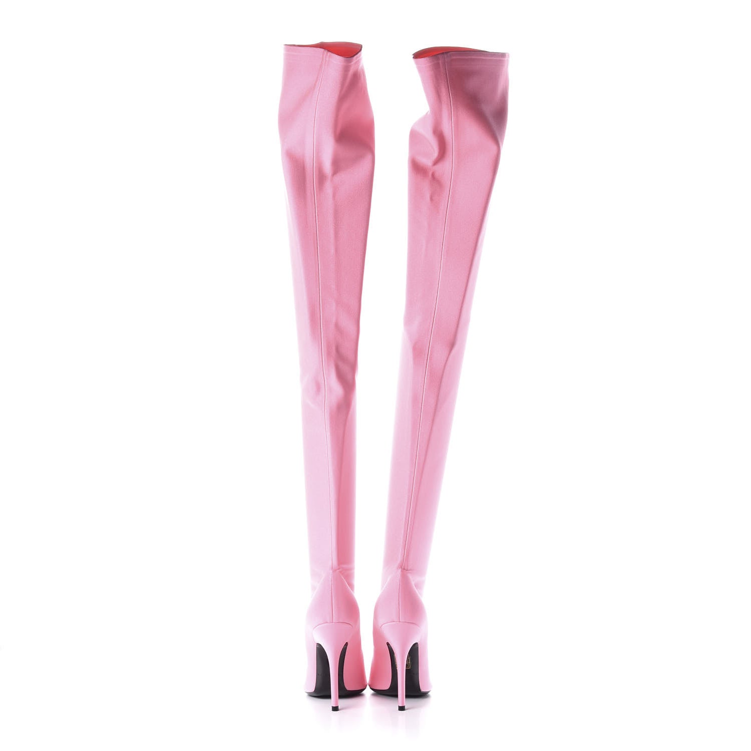Balenciaga Spandex Pointed Toe Knife Thigh High Boots 39 Rose Dragee 7 of 9