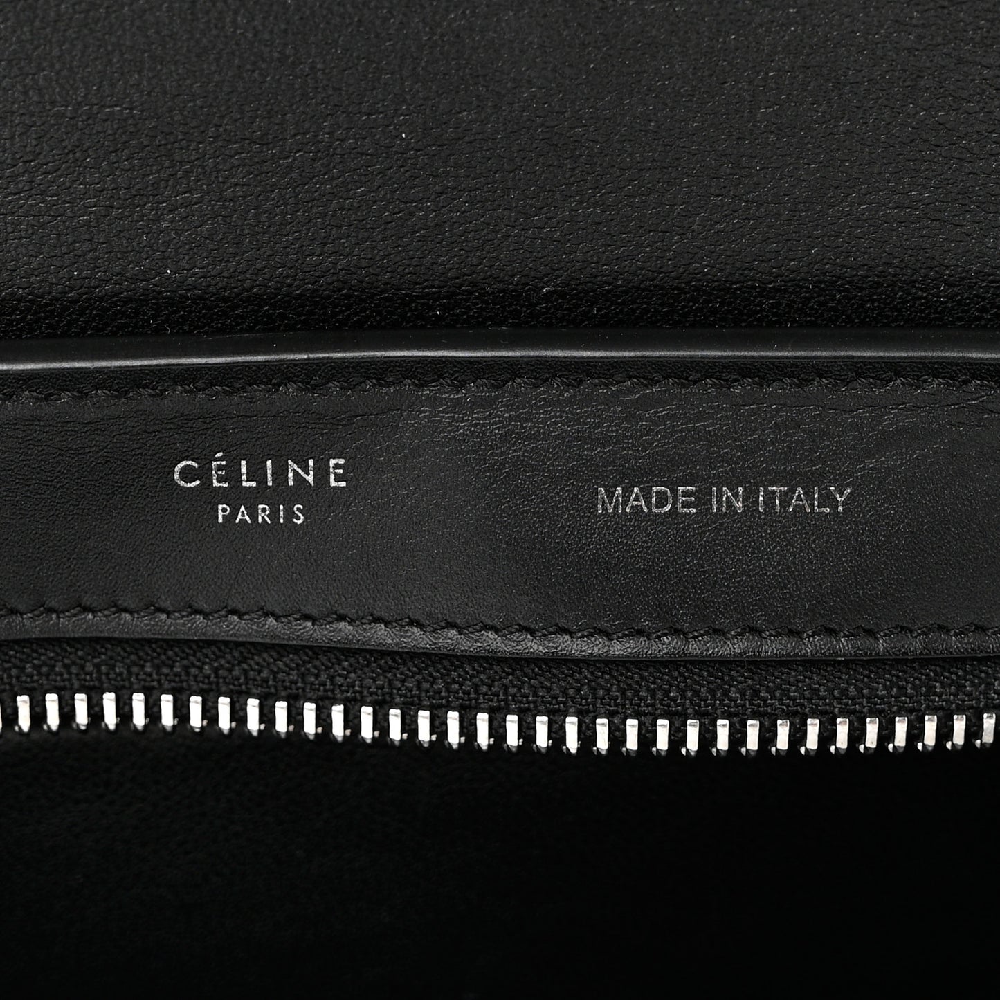 Shiny Goatskin Small Trapeze Black