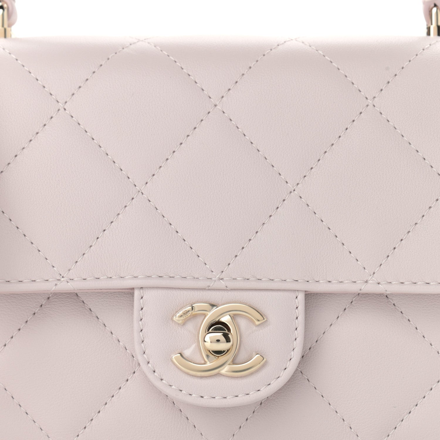 Chanel Calfskin Quilted Coco Lady Flap Light Purple 8 of 10