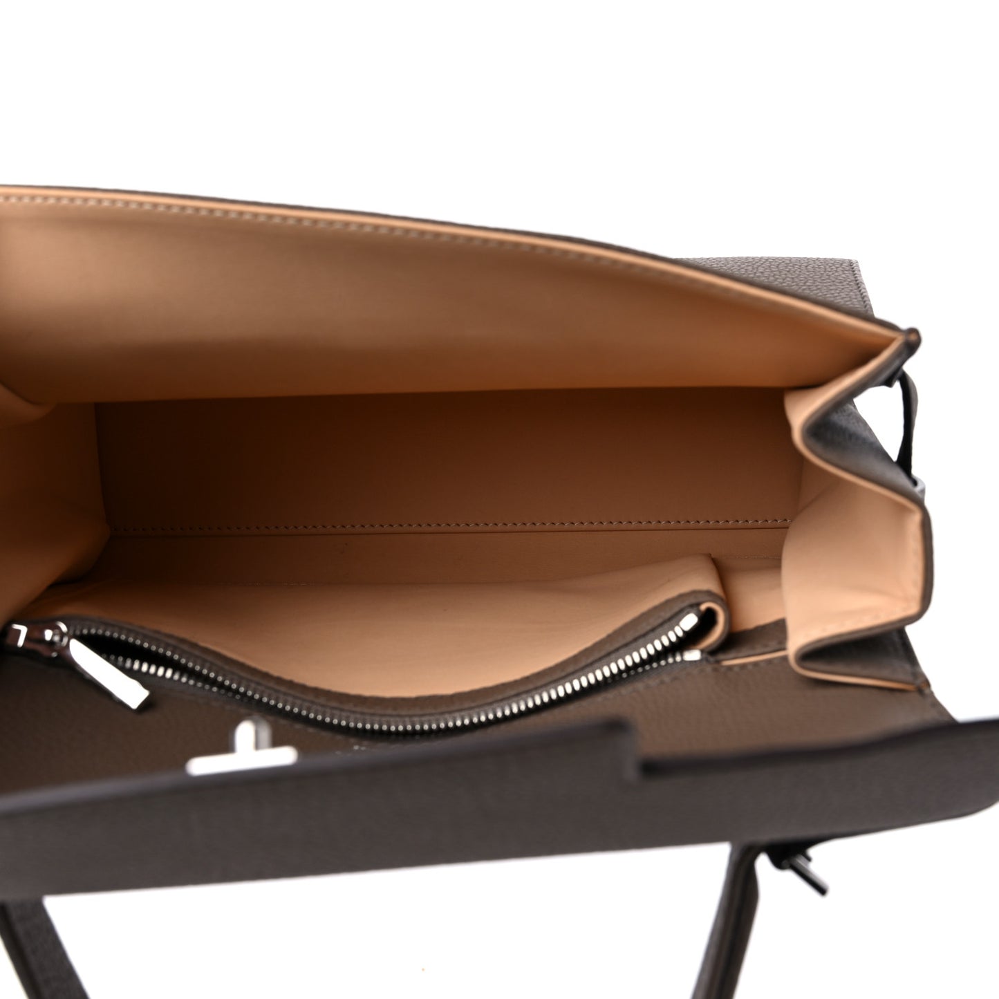 Crispy Calfskin MM Tempete Satchel Tourterelle